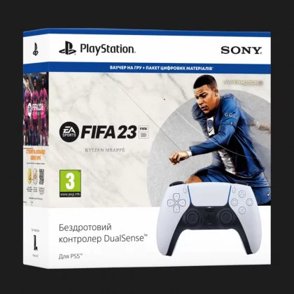 Бездротовий геймпад Sony PlayStation 5 DualSense White (FIFA 23) (9440796)